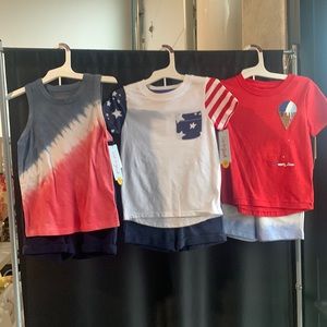 Cat & Jack- Patriotic Toddler Outfit Bundle